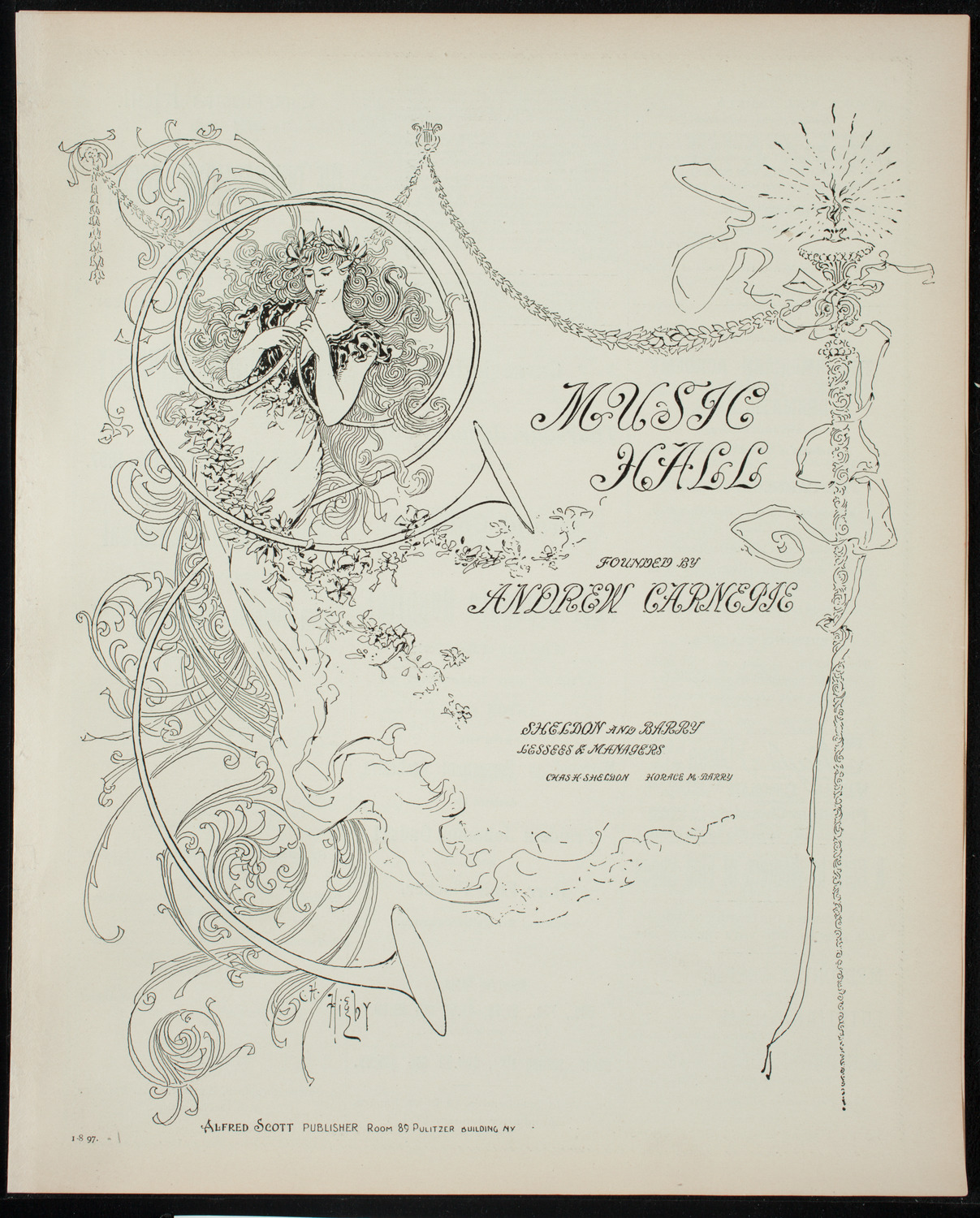 New York Philharmonic, January 8, 1897, program page 1