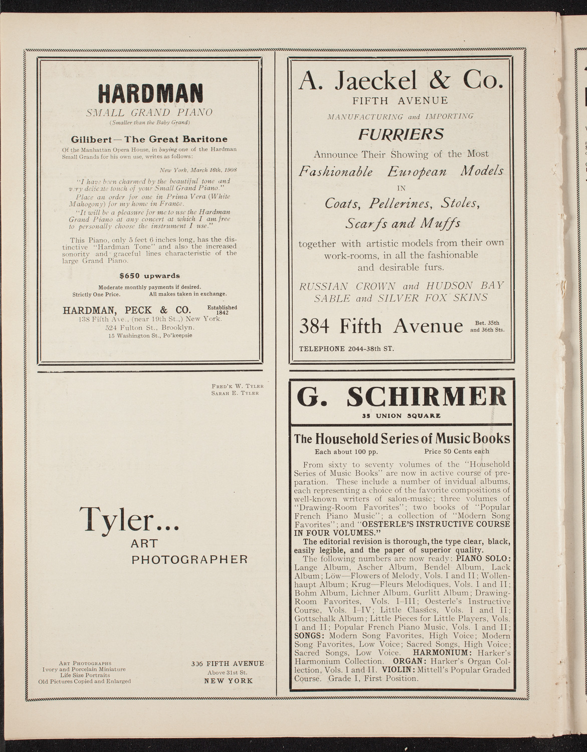 David Bispham, Baritone, October 4, 1908, program page 8