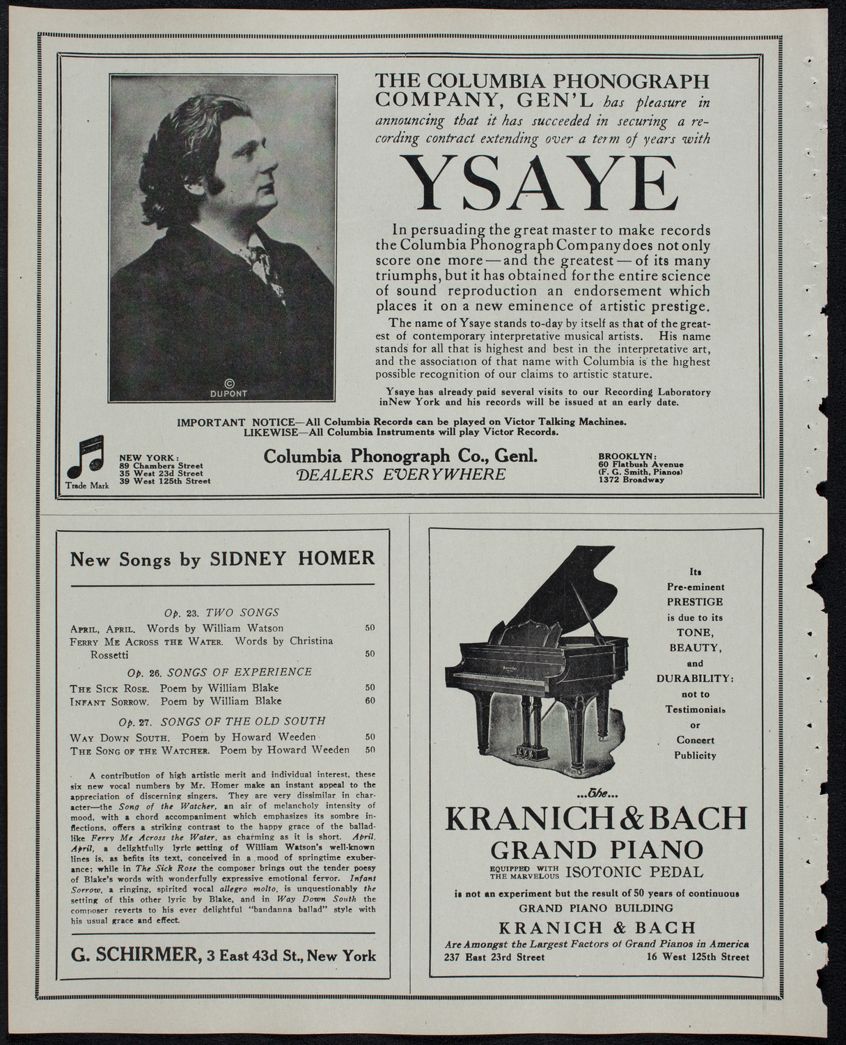 New York Philharmonic, February 14, 1913, program page 6