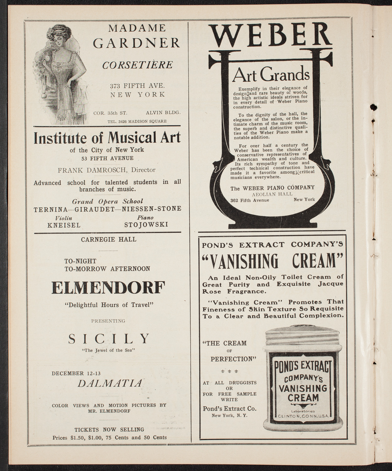 Volpe Symphony Society of New York, December 5, 1909, program page 6