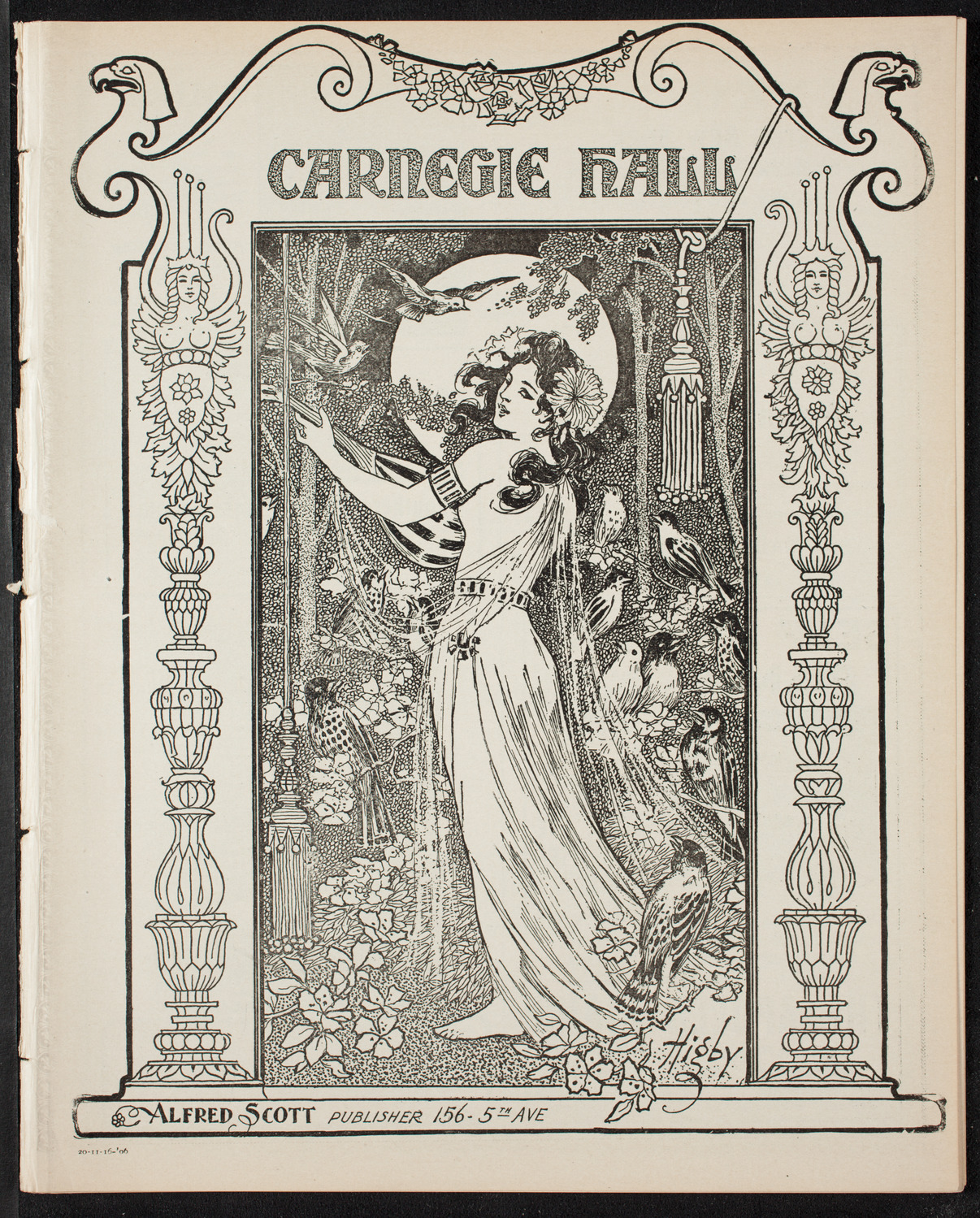 New York Philharmonic, November 16, 1906, program page 1