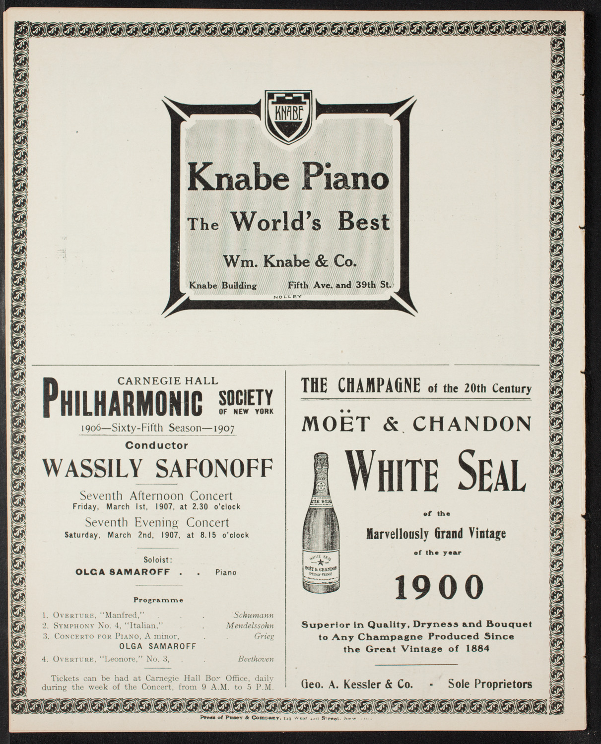 Elmendorf Lecture: Ireland, February 10, 1907, program page 12