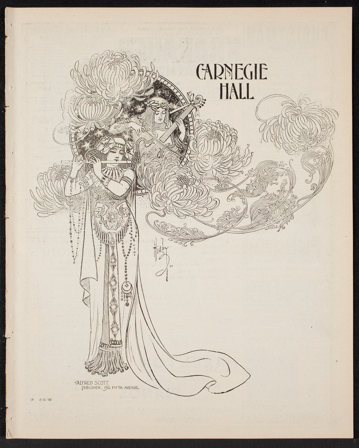 New York Philharmonic, February 14, 1902, program page 1