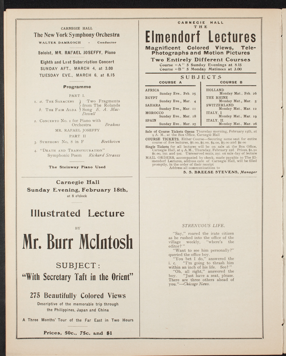 People's Symphony Concert, February 17, 1906, program page 10