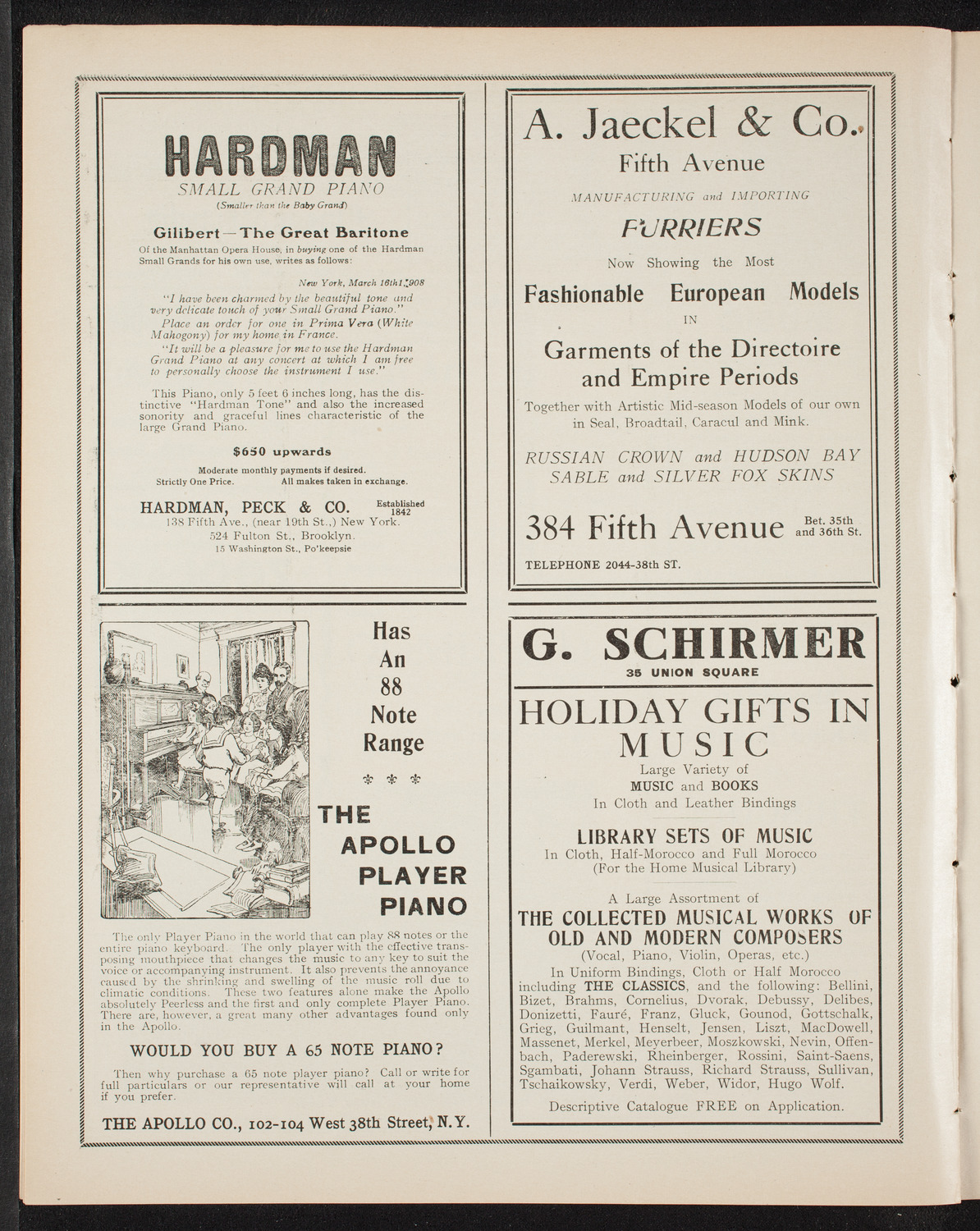 Fannie Bloomfield Zeisler, Piano, December 12, 1908, program page 8