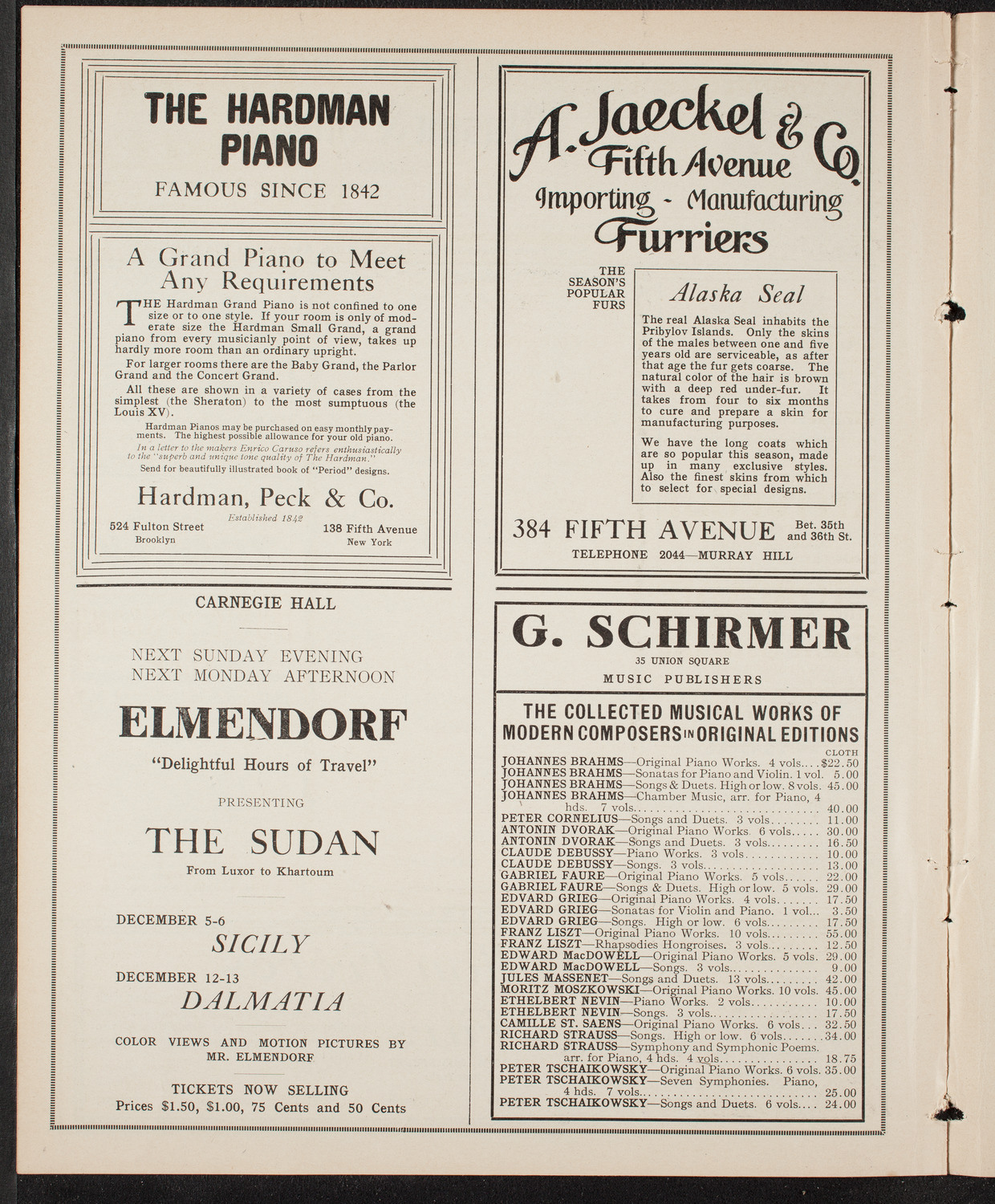 Benefit: St. Mark's Hospital, November 27, 1909, program page 8