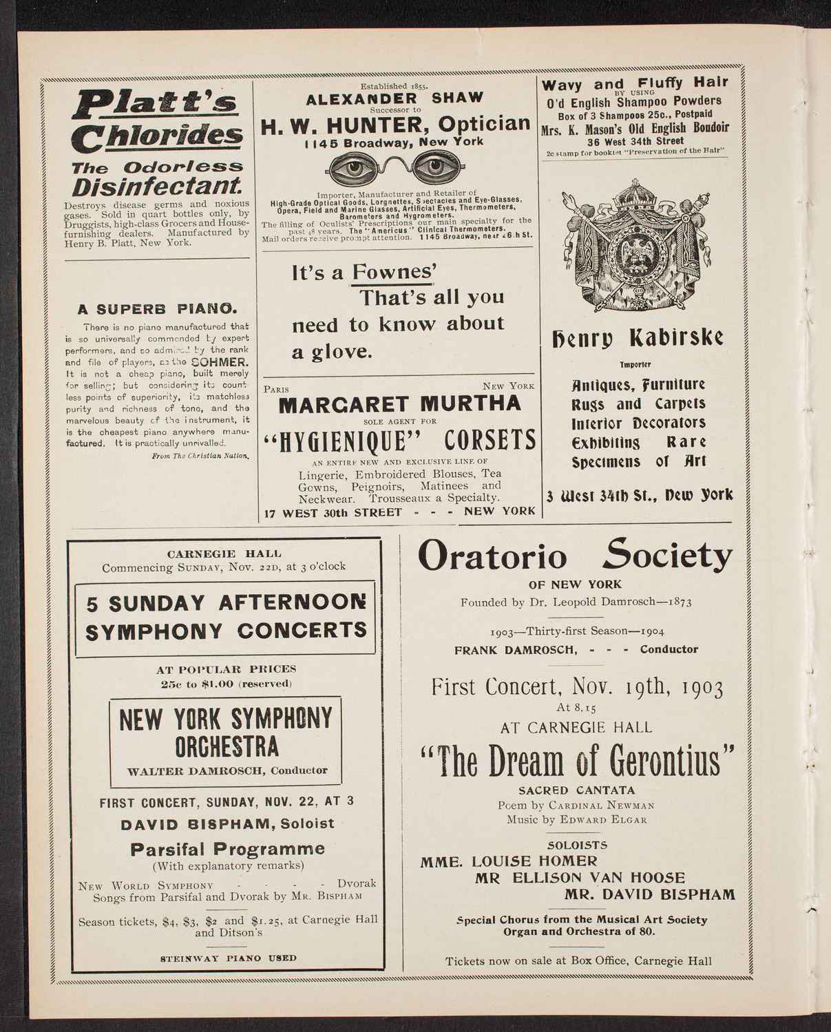 New York Philharmonic, November 14, 1903, program page 2