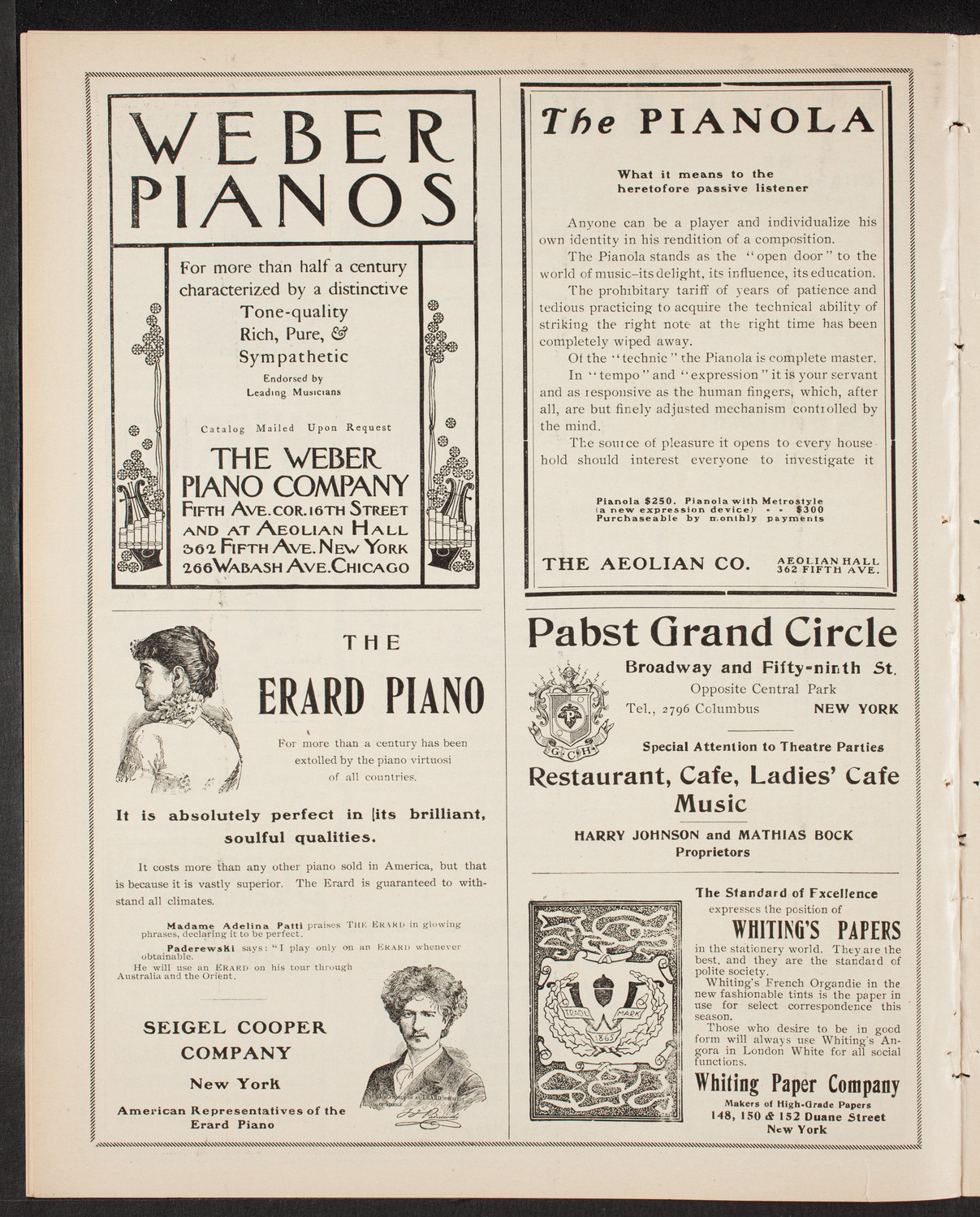 Benefit: German Hospital and Dispensary, November 29, 1903, program page 6