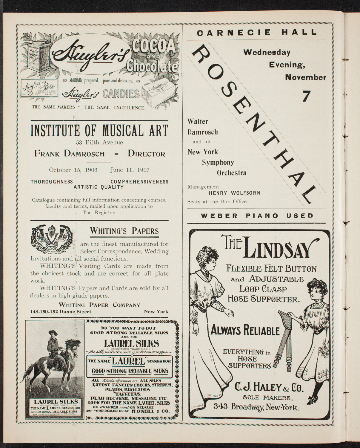 New York Symphony Orchestra, November 4, 1906, program page 6