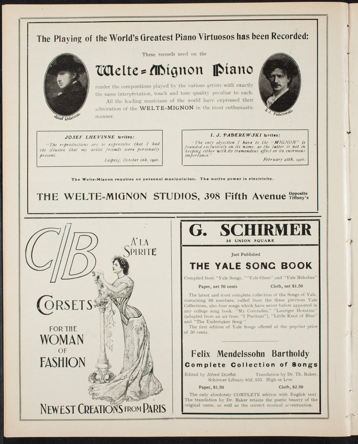 Raphael Kellert with New York Symphony Orchestra, January 22, 1907, program page 8