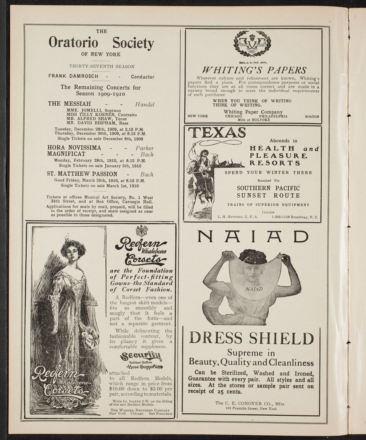 Elmendorf Lecture: At the Gates of the East, December 13, 1909, program page 2