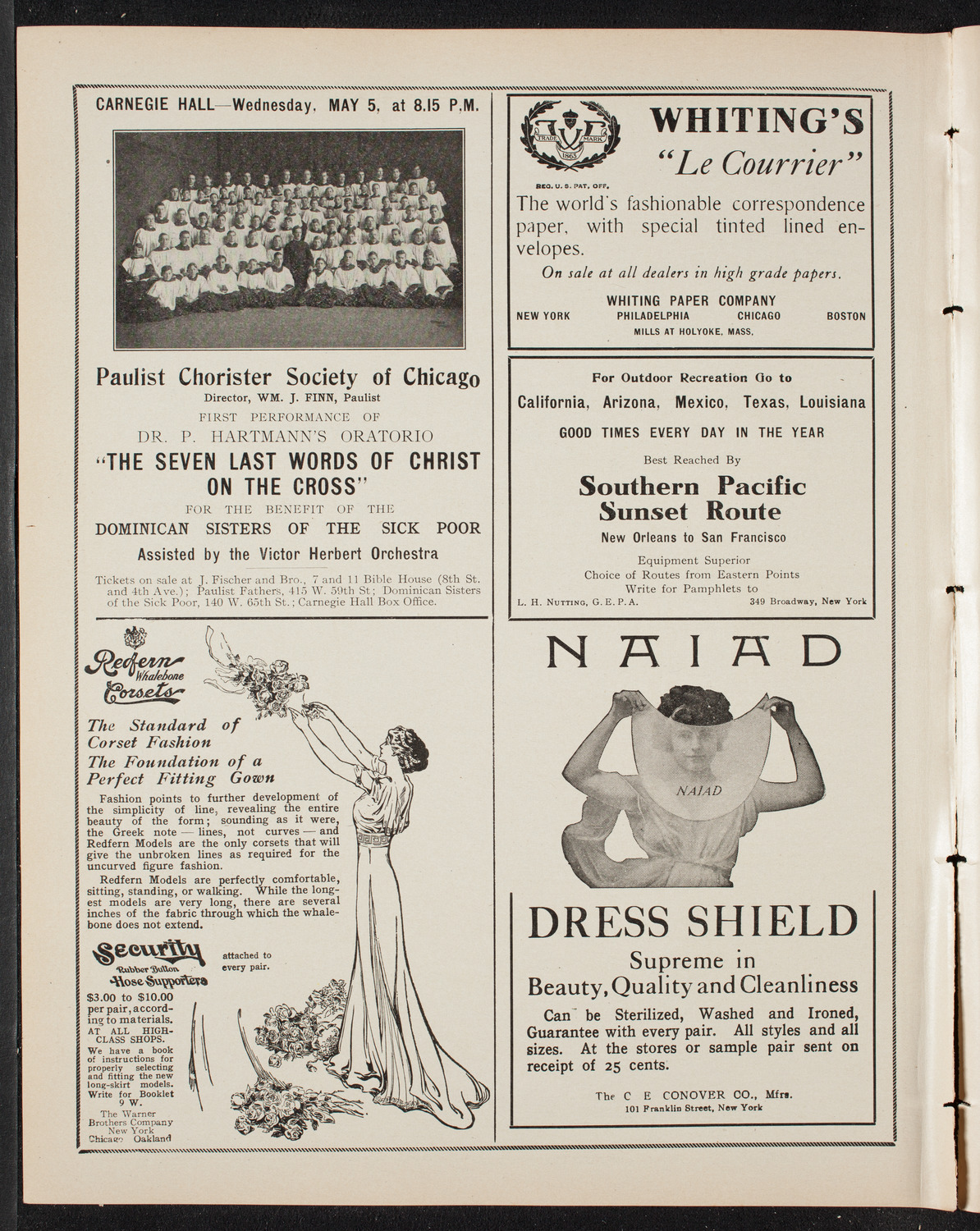 Catholic Oratorio Society, April 25, 1909, program page 2