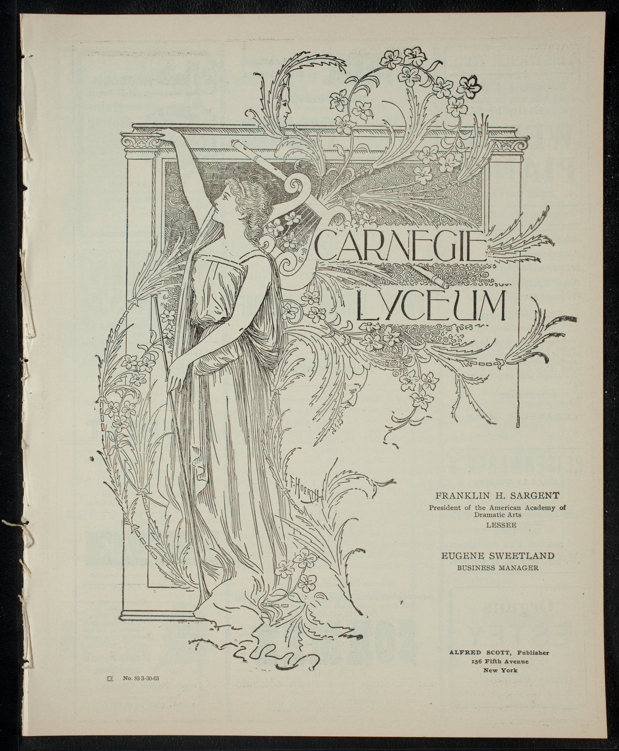 Elmendorf Lecture: London and the Coronation of Edward VII, March 30, 1903, program page 1