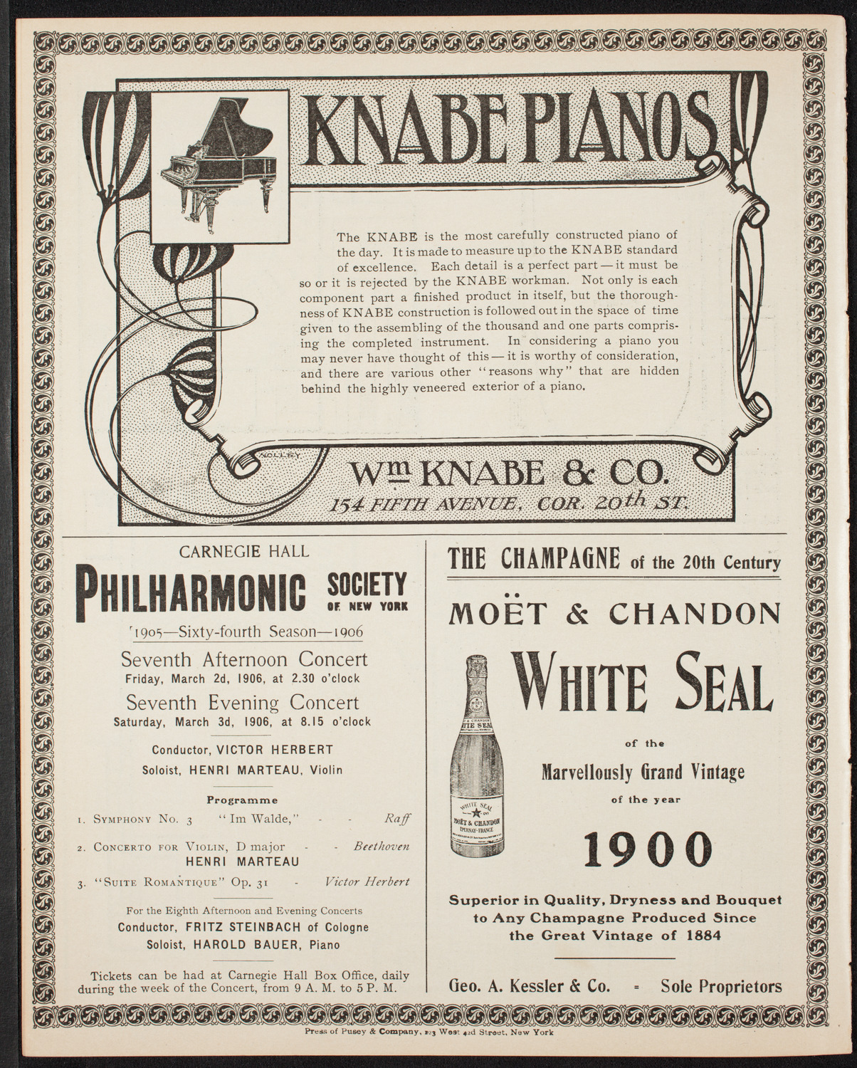 Volpe Symphony Society of New York, February 22, 1906, program page 12