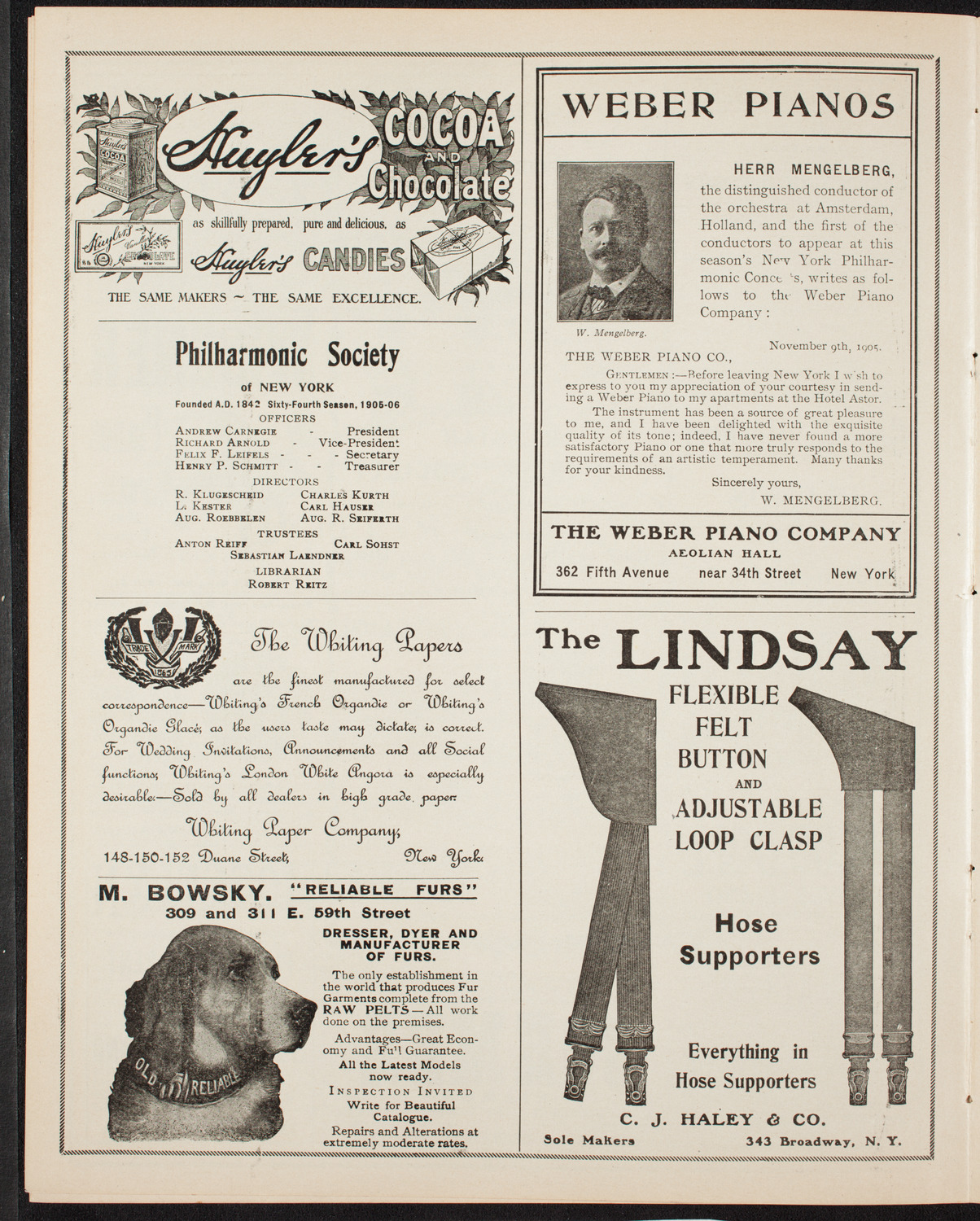 Russian Symphony Society of New York, February 24, 1906, program page 6