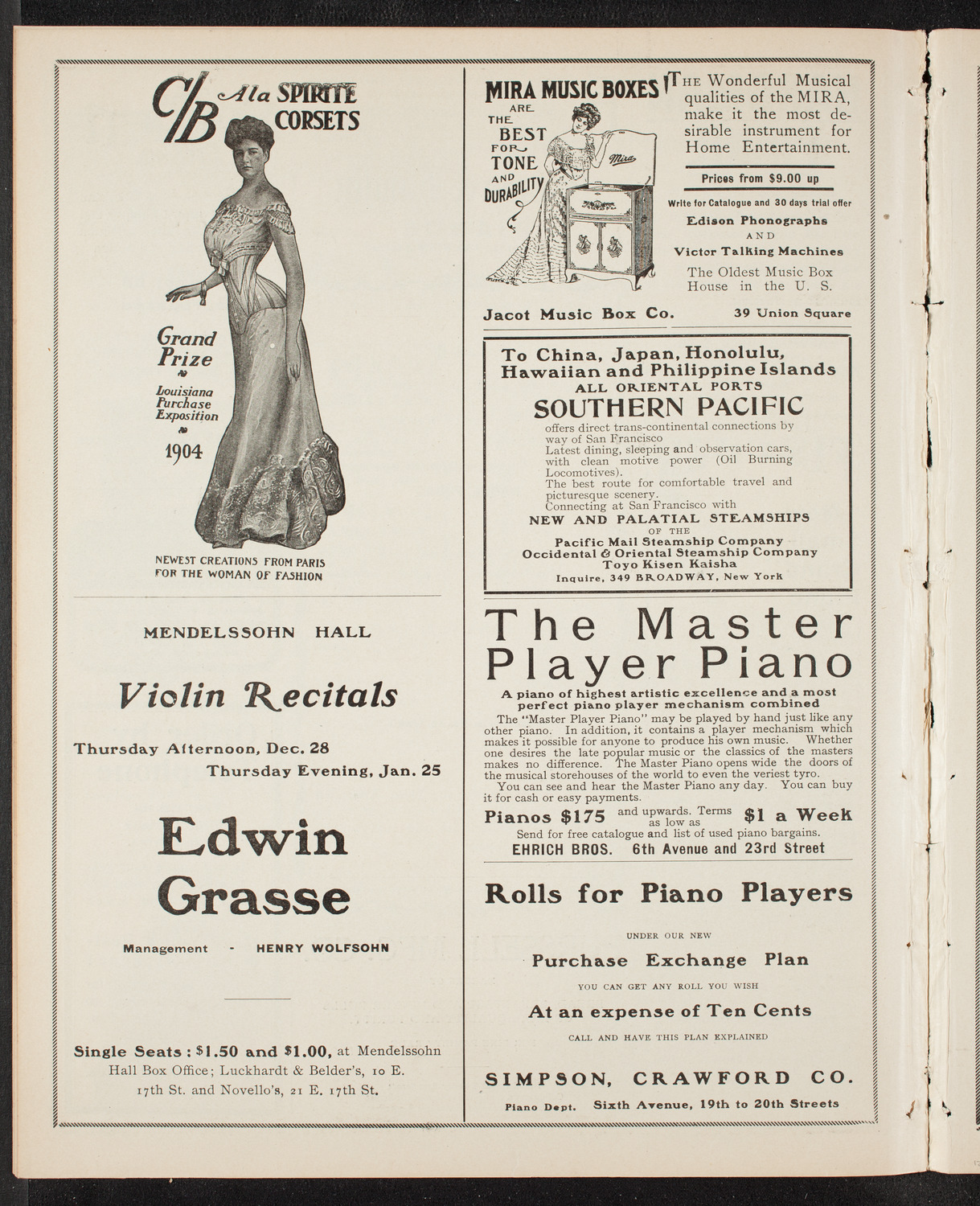 New York Philharmonic, December 2, 1905, program page 8