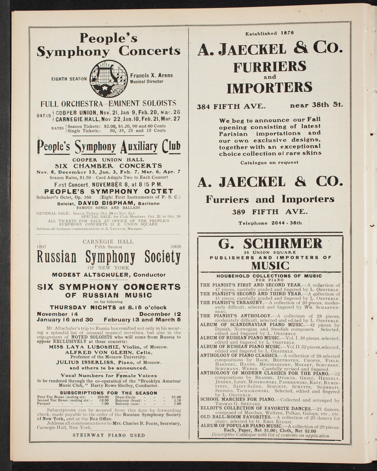 Knights of Columbus Discovery Day Celebration, October 13, 1907, program page 8