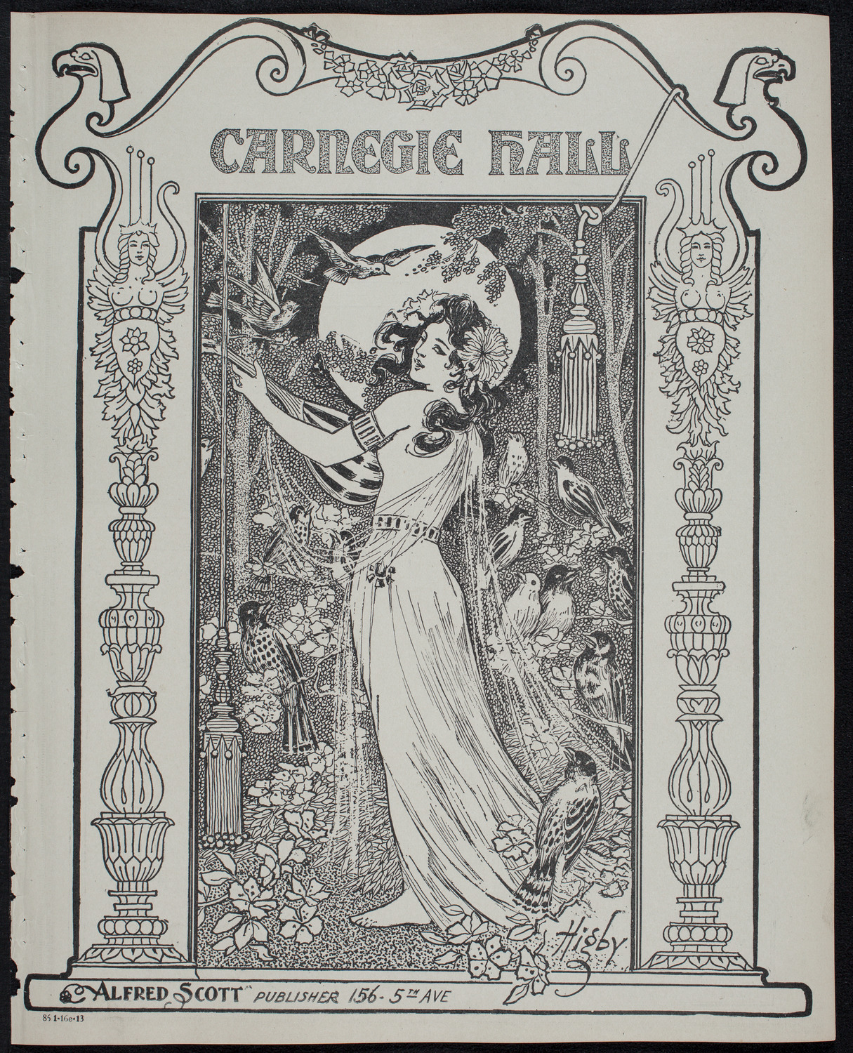 New York Philharmonic, January 16, 1913, program page 1