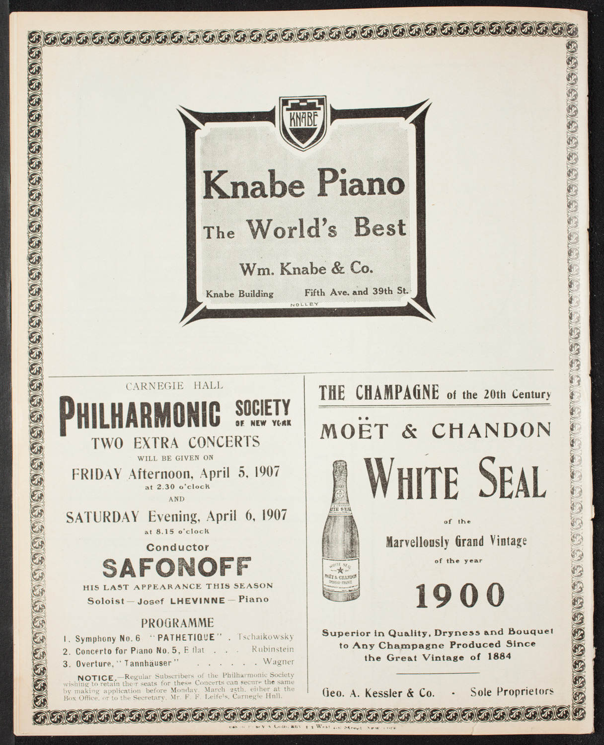 Boston Symphony Orchestra, March 21, 1907, program page 12