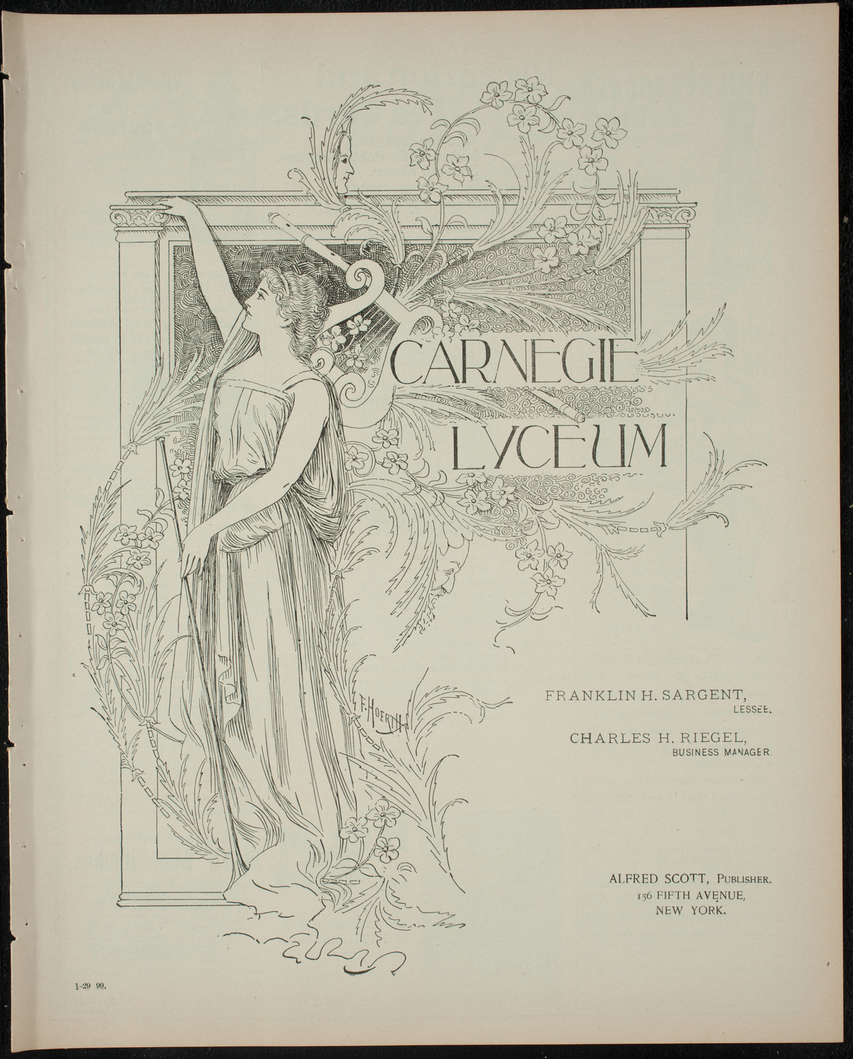 Saul Brant and Others/ Benefit: Kurnick Benevolent Association, January 29, 1899, program page 1