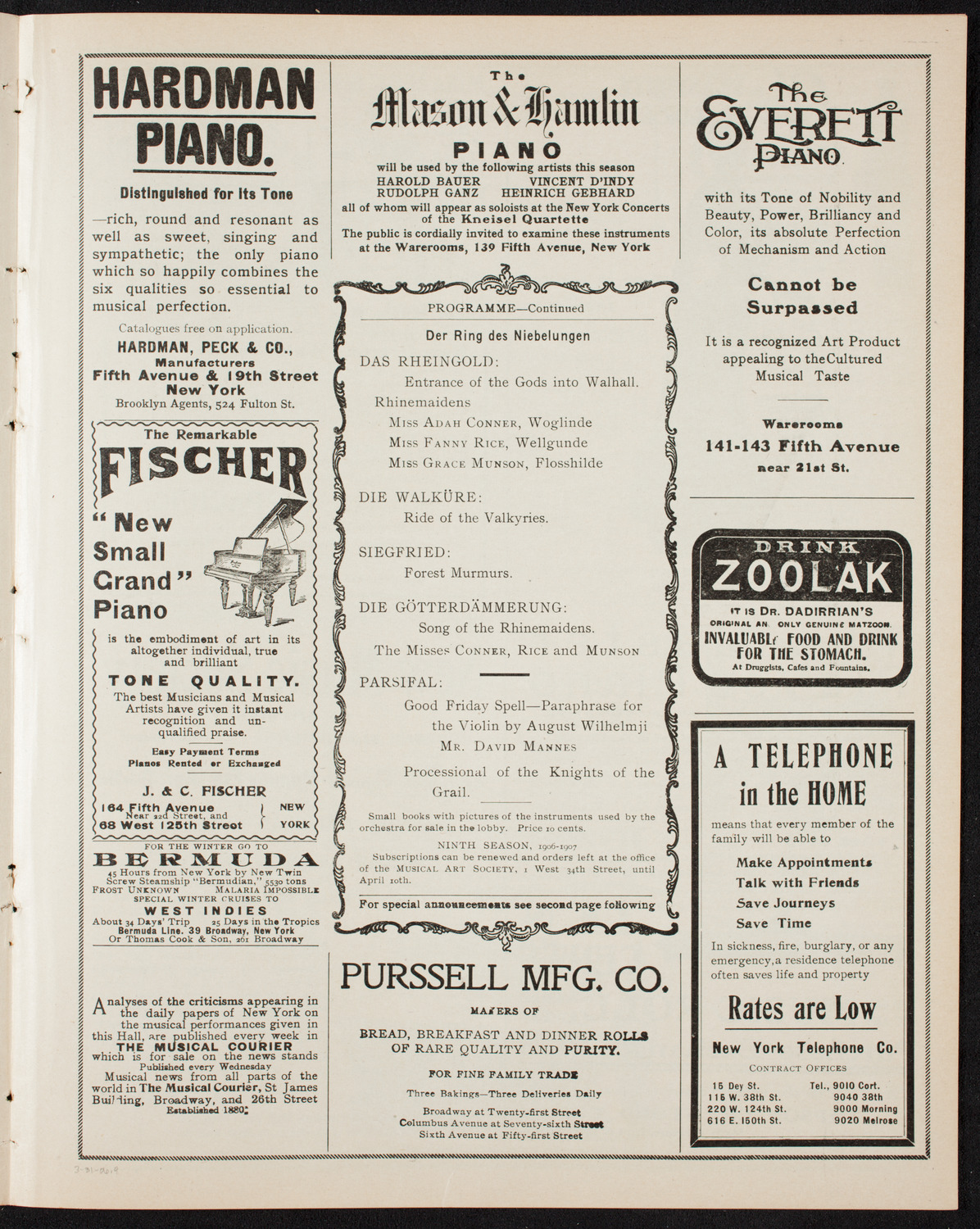 Symphony Concert for Young People, March 31, 1906, program page 7