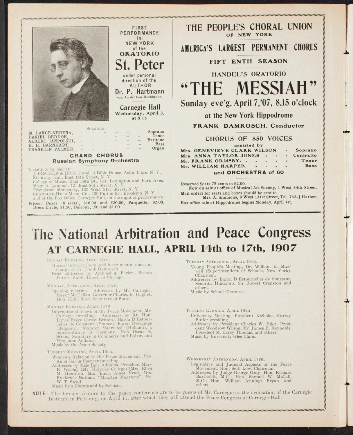 New York Symphony Orchestra, March 31, 1907, program page 10