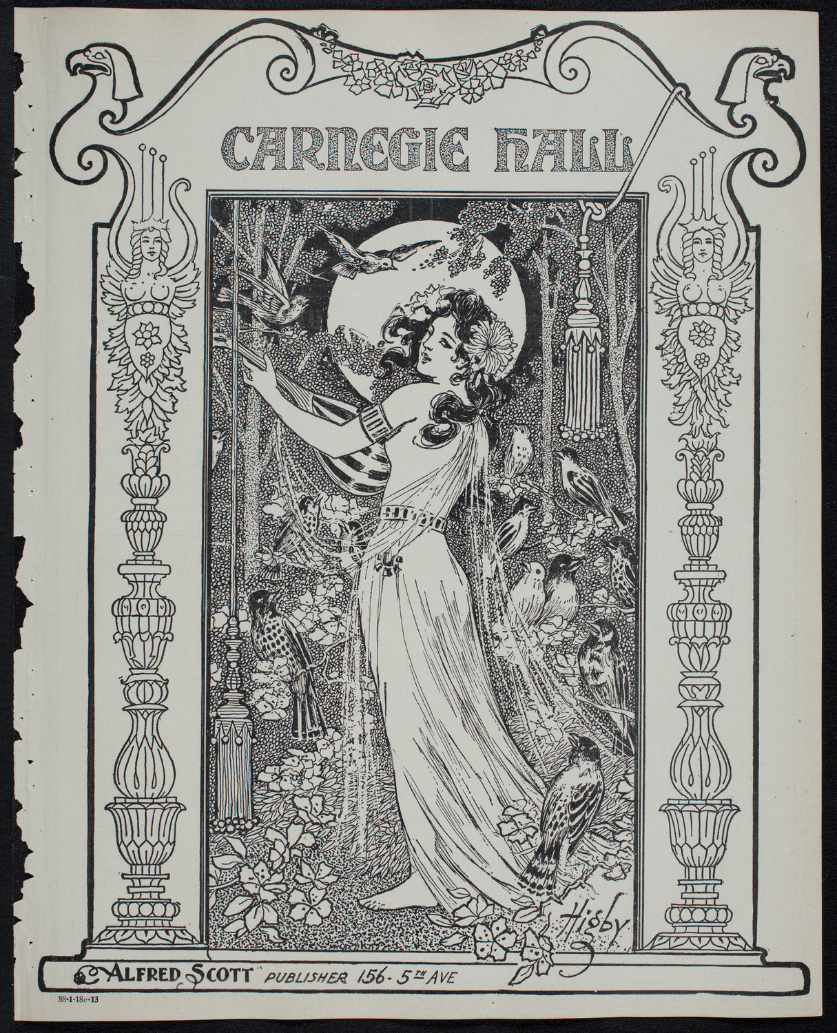 Russian Symphony Society of New York, January 18, 1913, program page 1