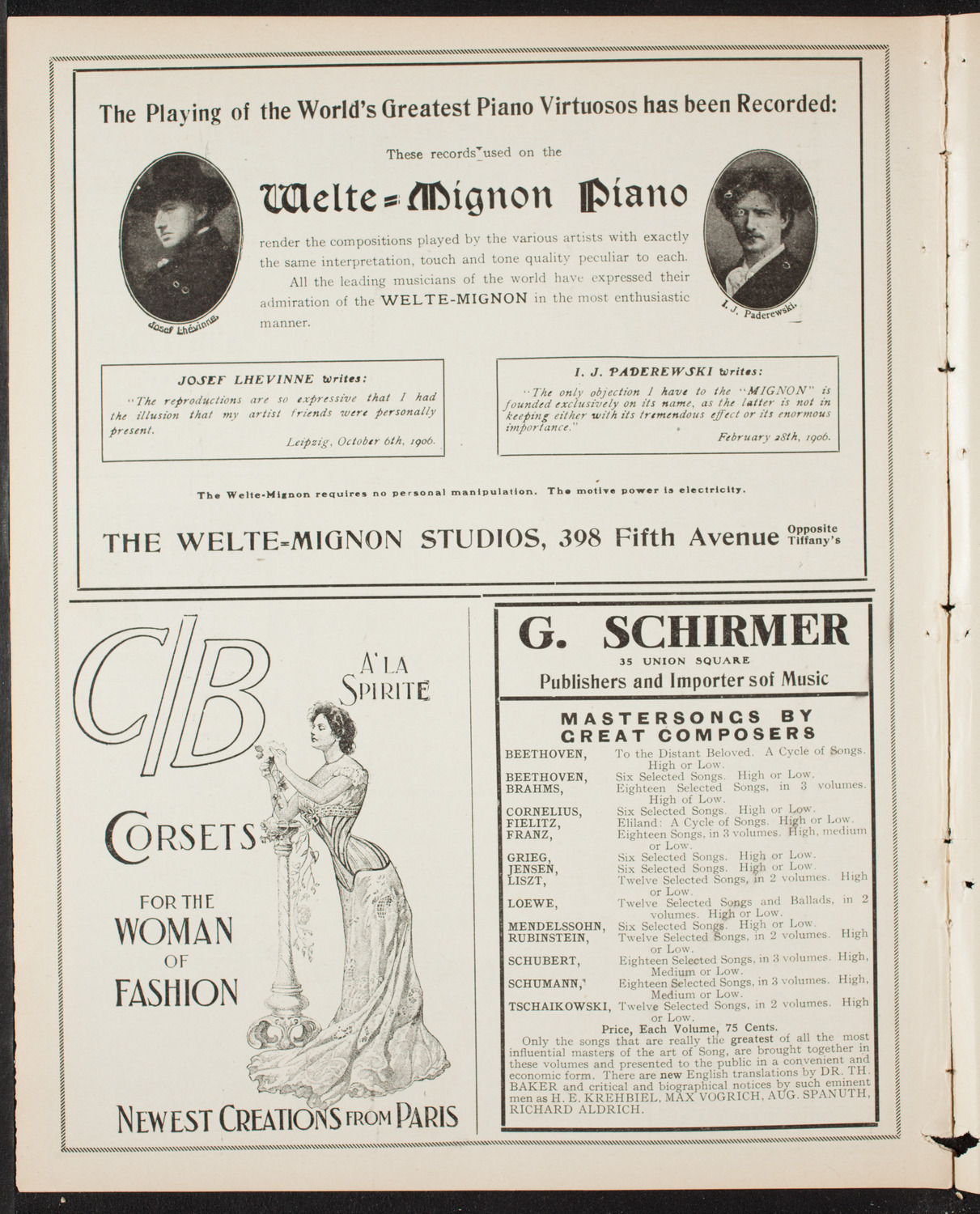 Volpe Symphony Society of New York, March 3, 1907, program page 8