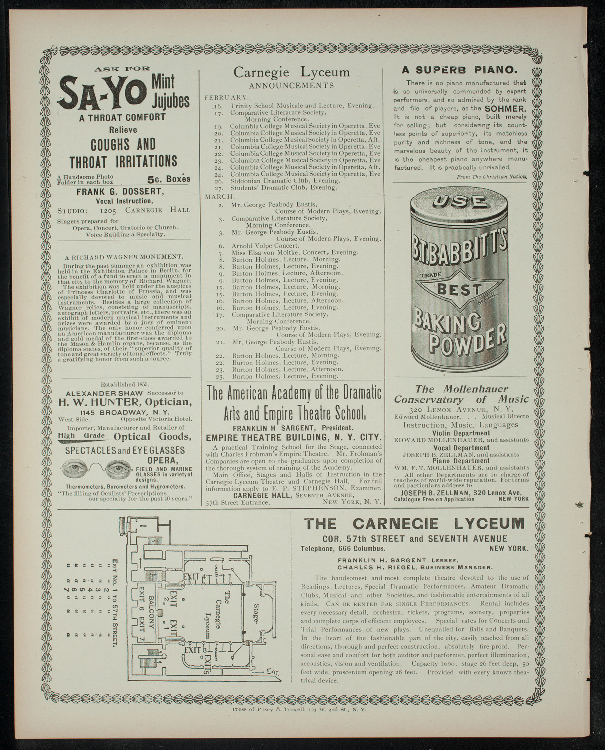 Stevens Institute of Technology Glee, Banjo and Mandolin Clubs, February 13, 1900, program page 4