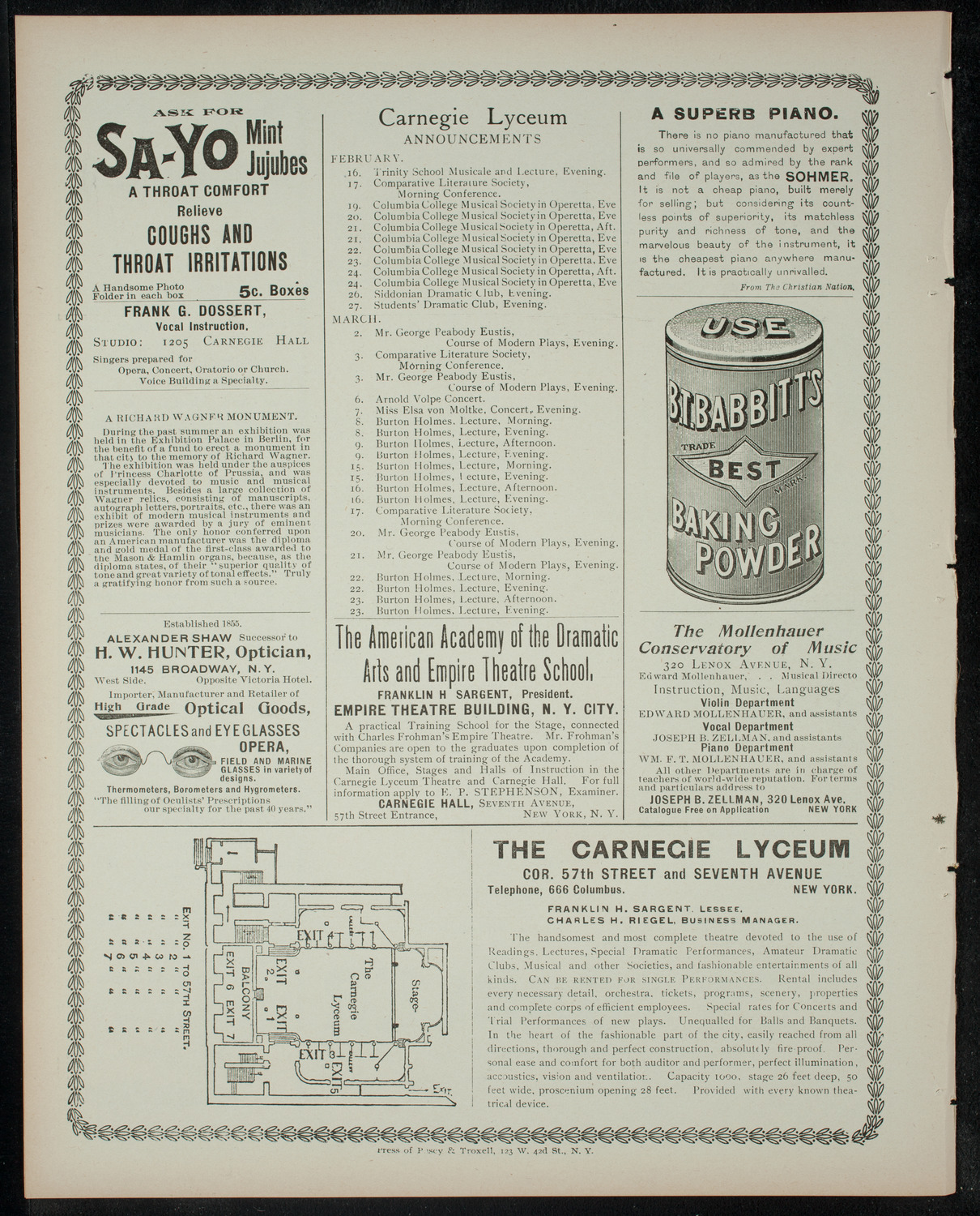 Stevens Institute of Technology Glee, Banjo and Mandolin Clubs, February 13, 1900, program page 4