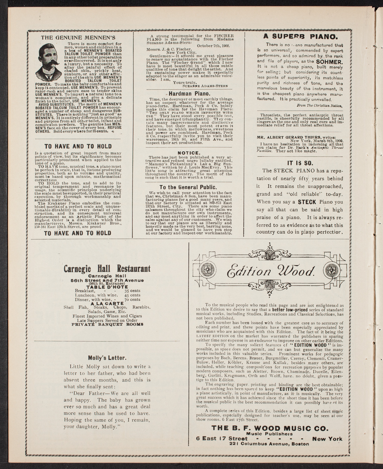 Upsala College Anniversary Program, May 3, 1903, program page 10