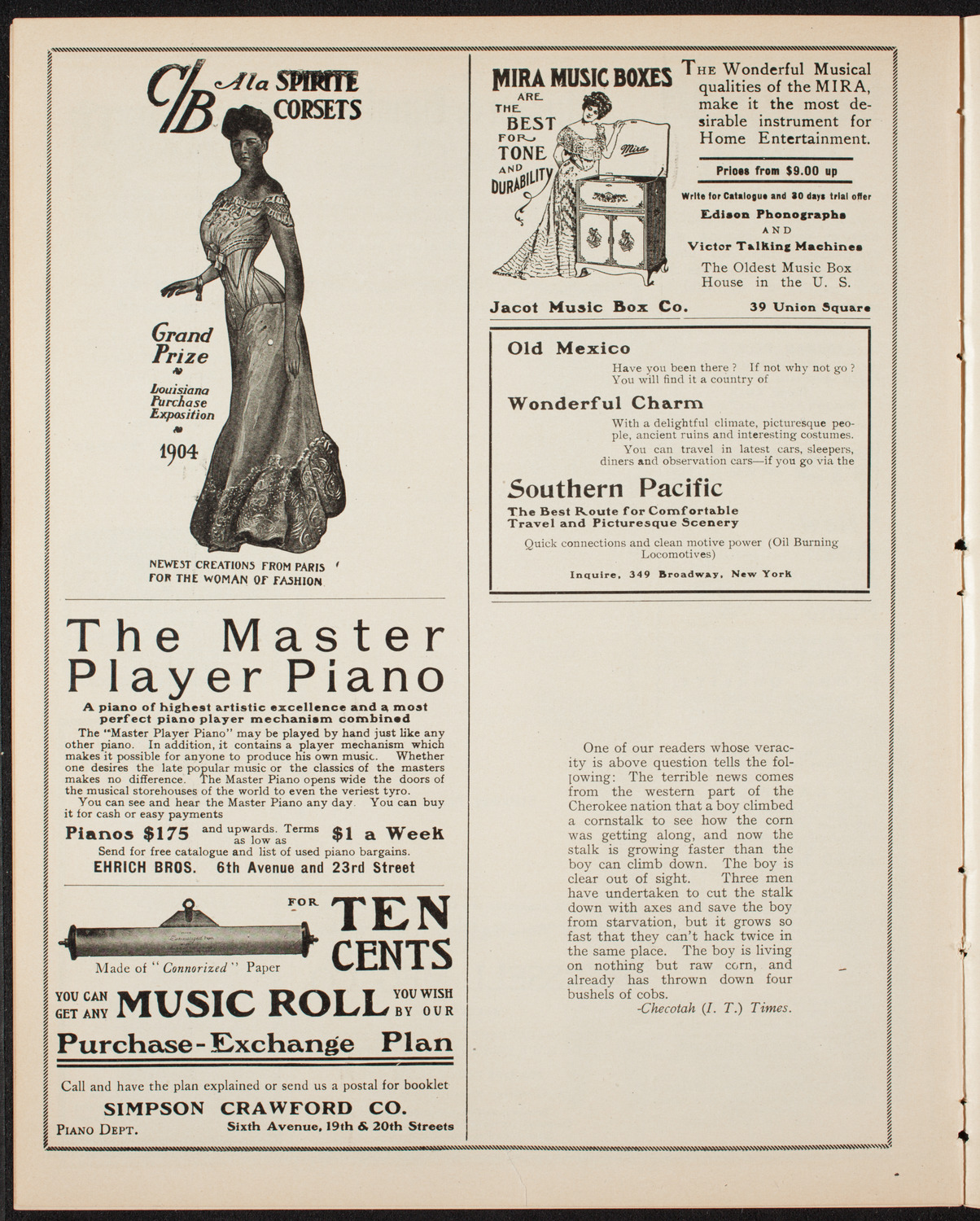 Josef Lhévinne, Piano, March 11, 1906, program page 8
