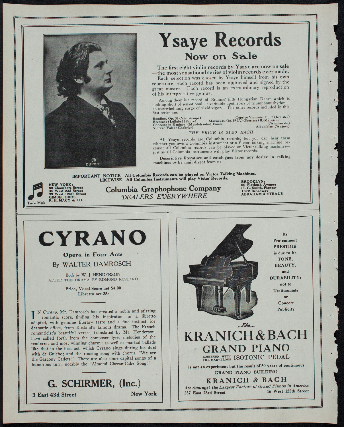 New York Philharmonic, March 7, 1913, program page 6