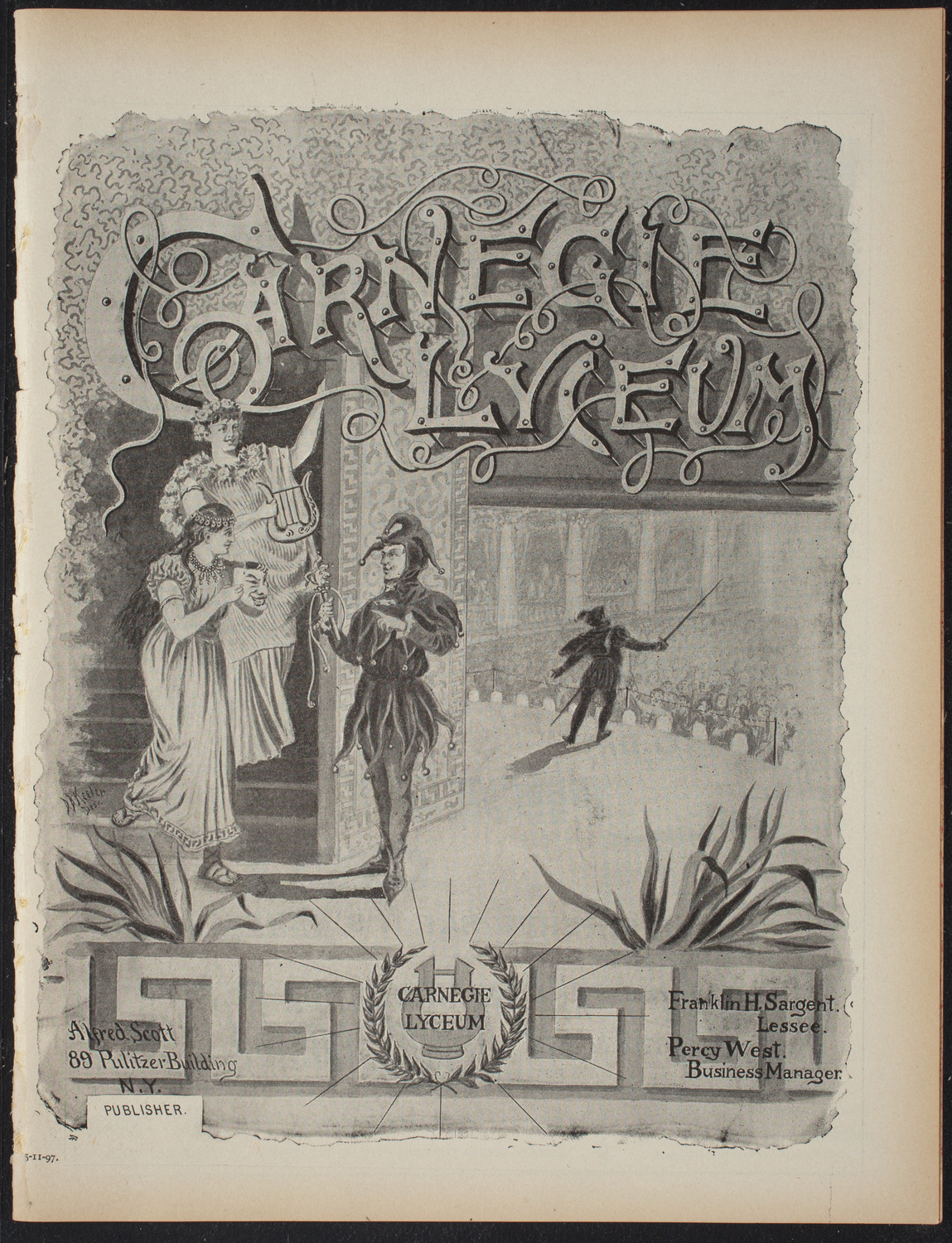 Paolo Gallico and Students, May 11, 1897, program page 1