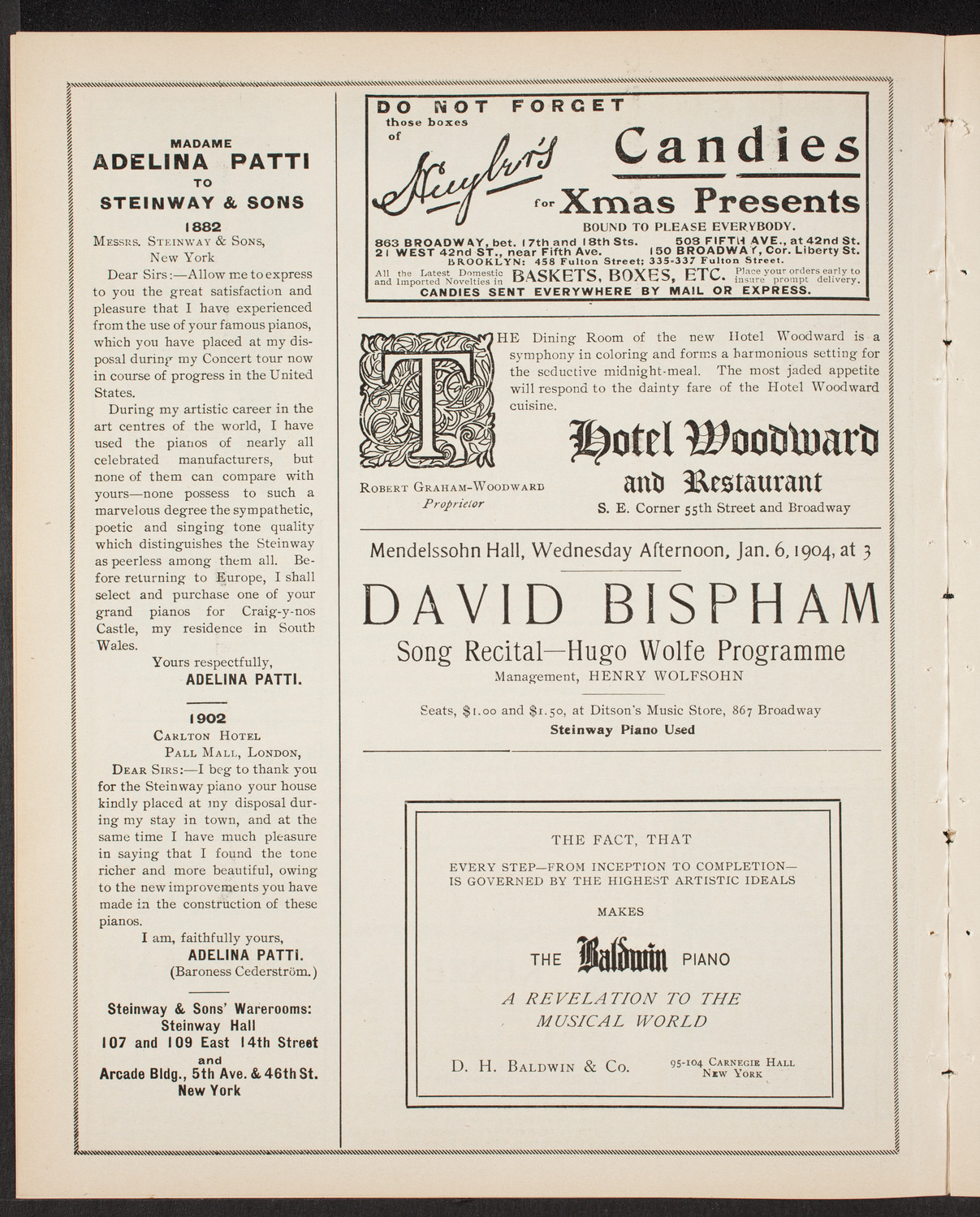 New York Symphony Orchestra, December 20, 1903, program page 4