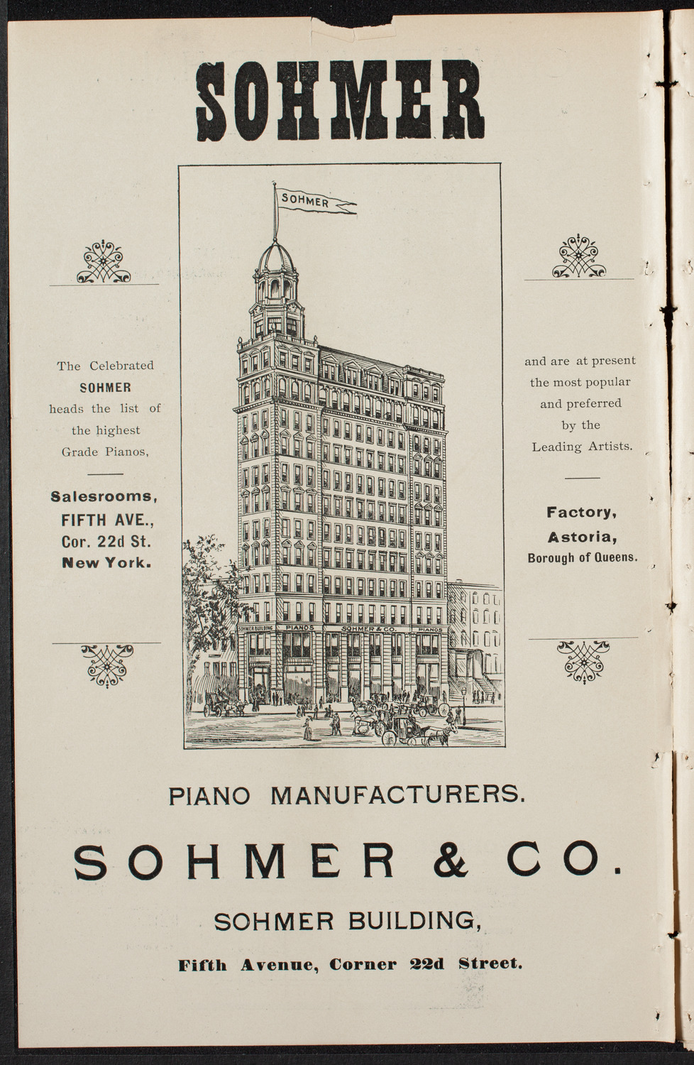 National Institute of Music Student's Concert, February 15, 1899, program page 2