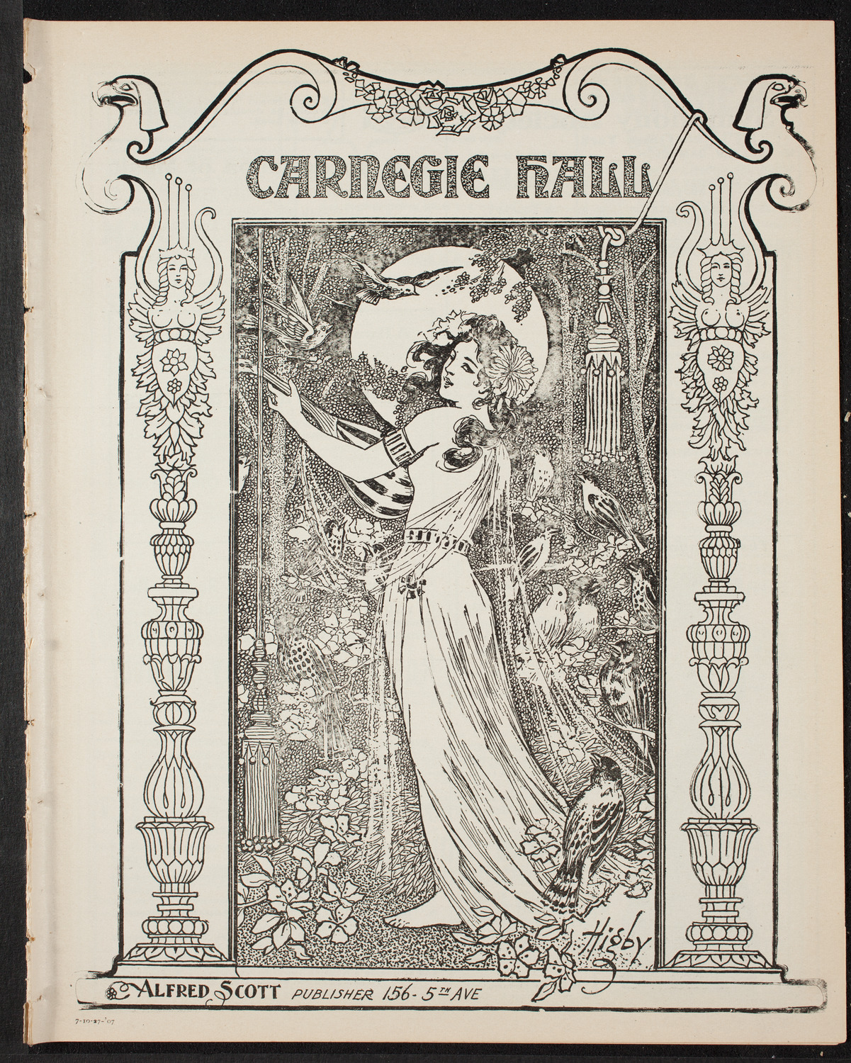 New York Festival Chorus and Orchestra, October 27, 1907, program page 1