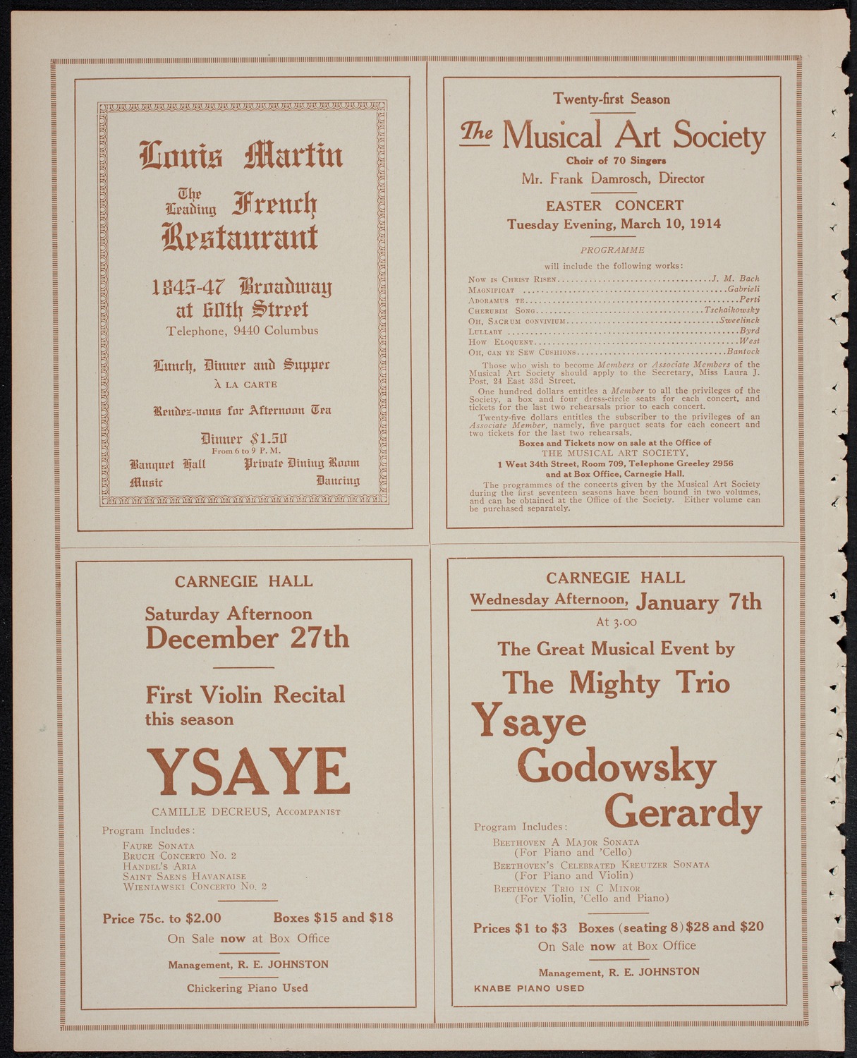 People's Choral Union, December 21, 1913, program page 8