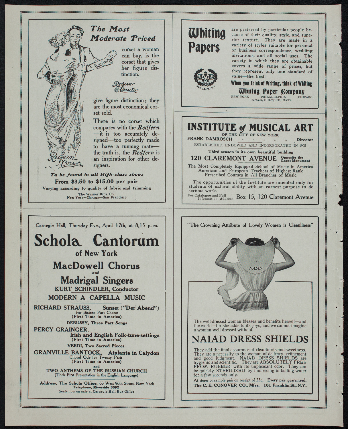 The Civic Forum, April 15, 1913, program page 2