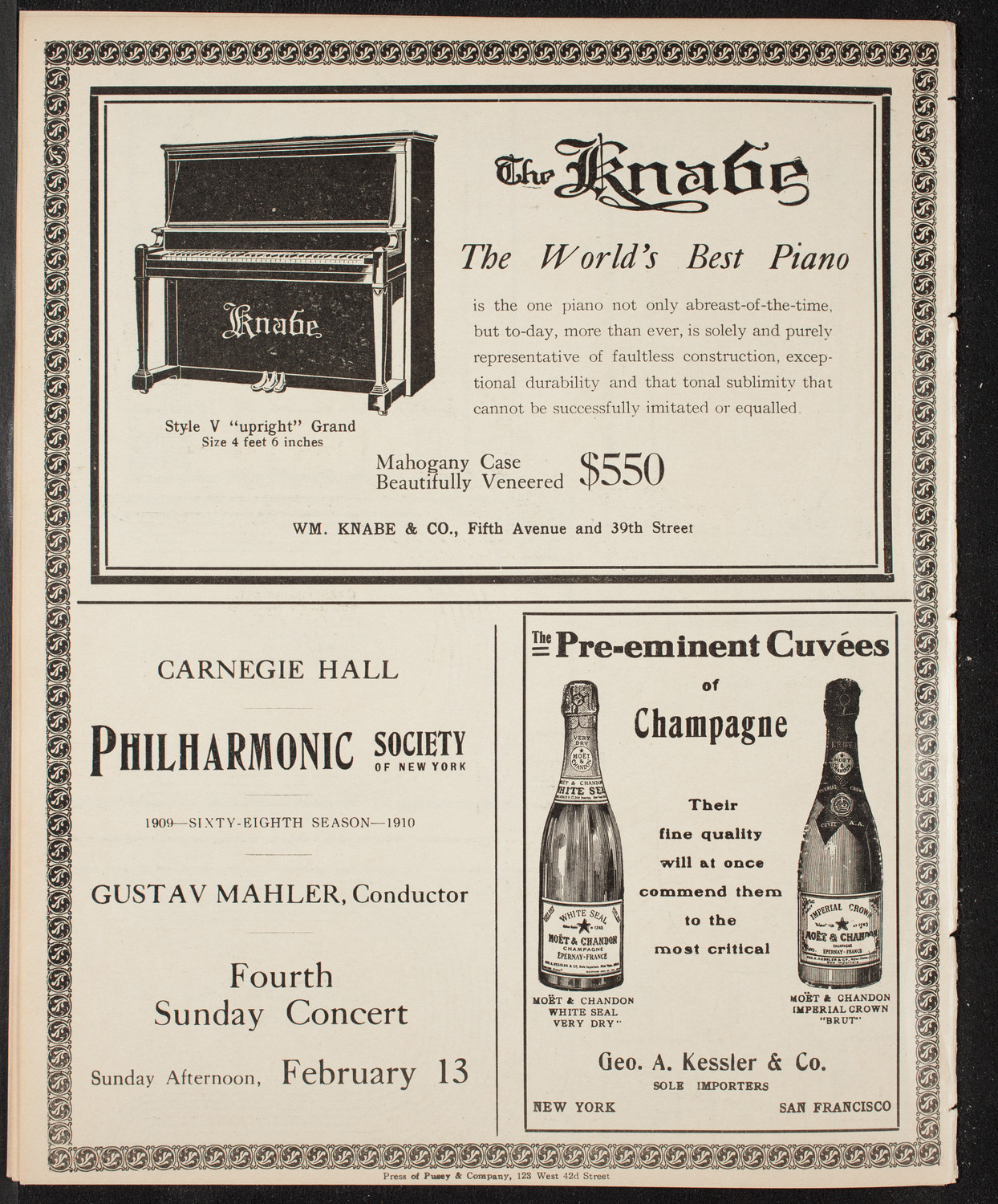 Russian Symphony Society of New York, February 10, 1910, program page 12