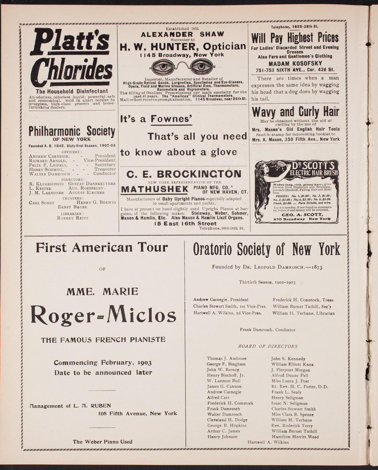 Oratorio Society of New York, December 26, 1902, program page 2