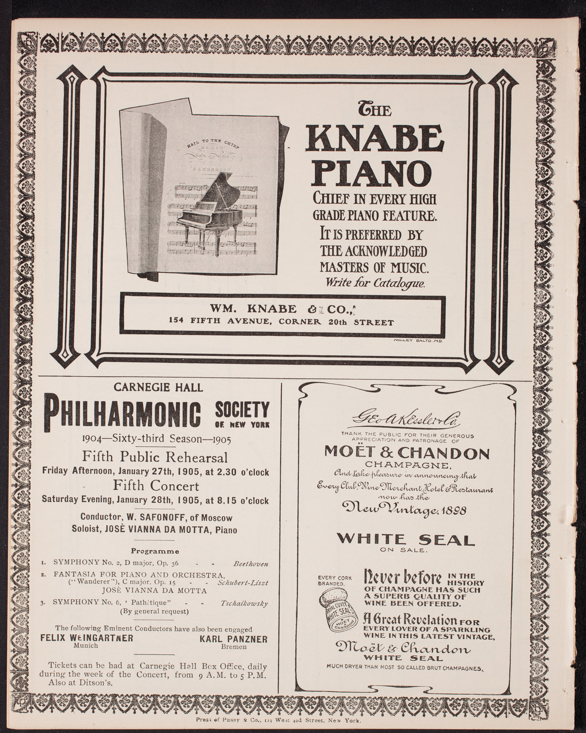 Olga Samaroff, Piano, with the New York Symphony Orchestra, January 18, 1905, program page 12