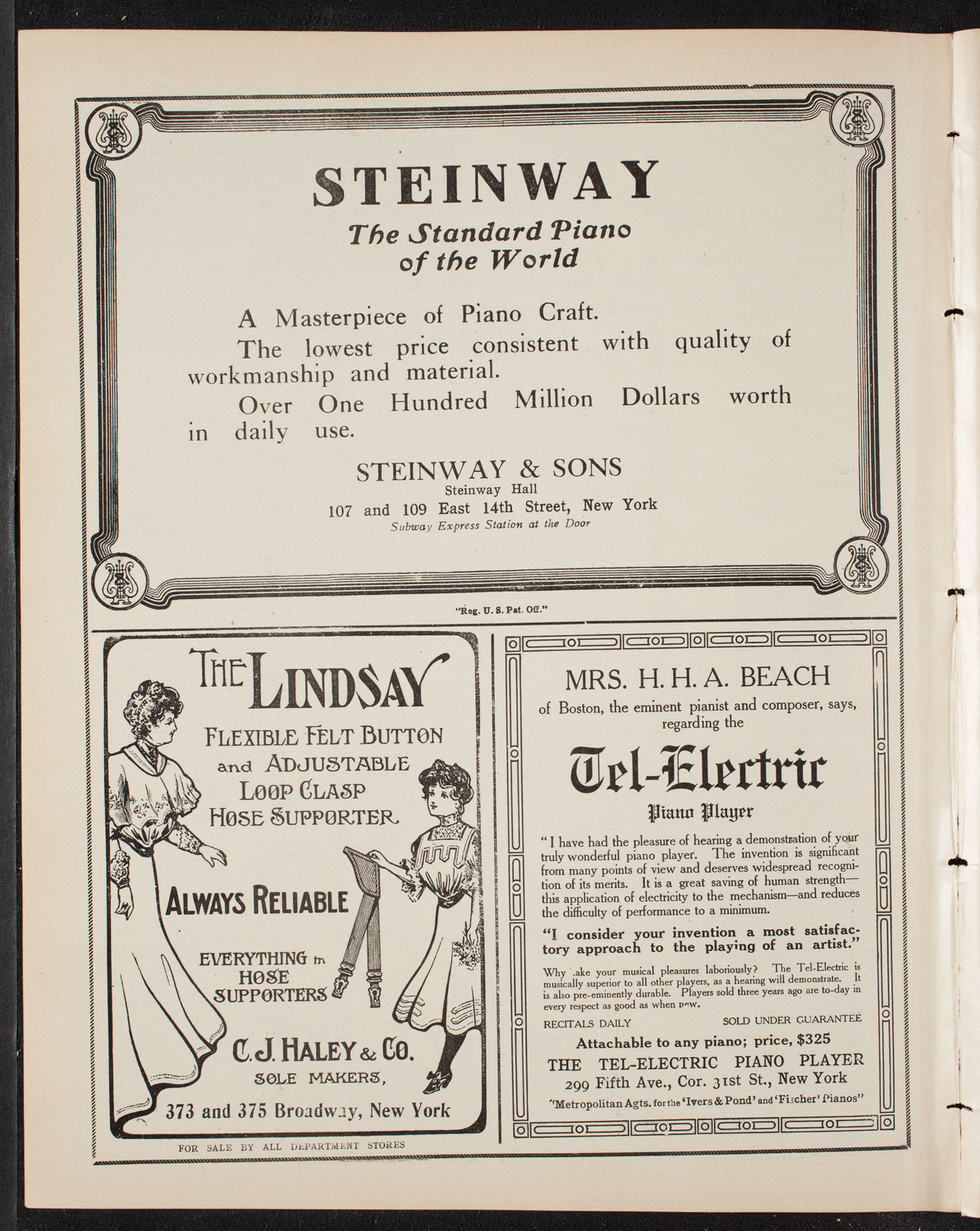 Catholic Oratorio Society, April 25, 1909, program page 4