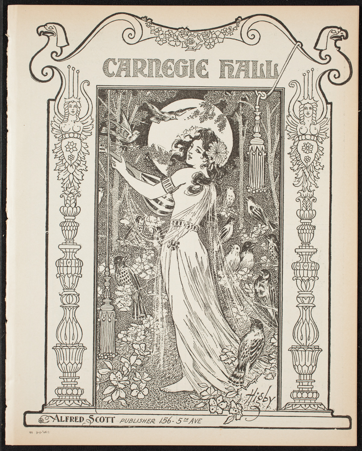 Benefit: Hospitals for Incurable Cancer, March 5, 1906, program page 1