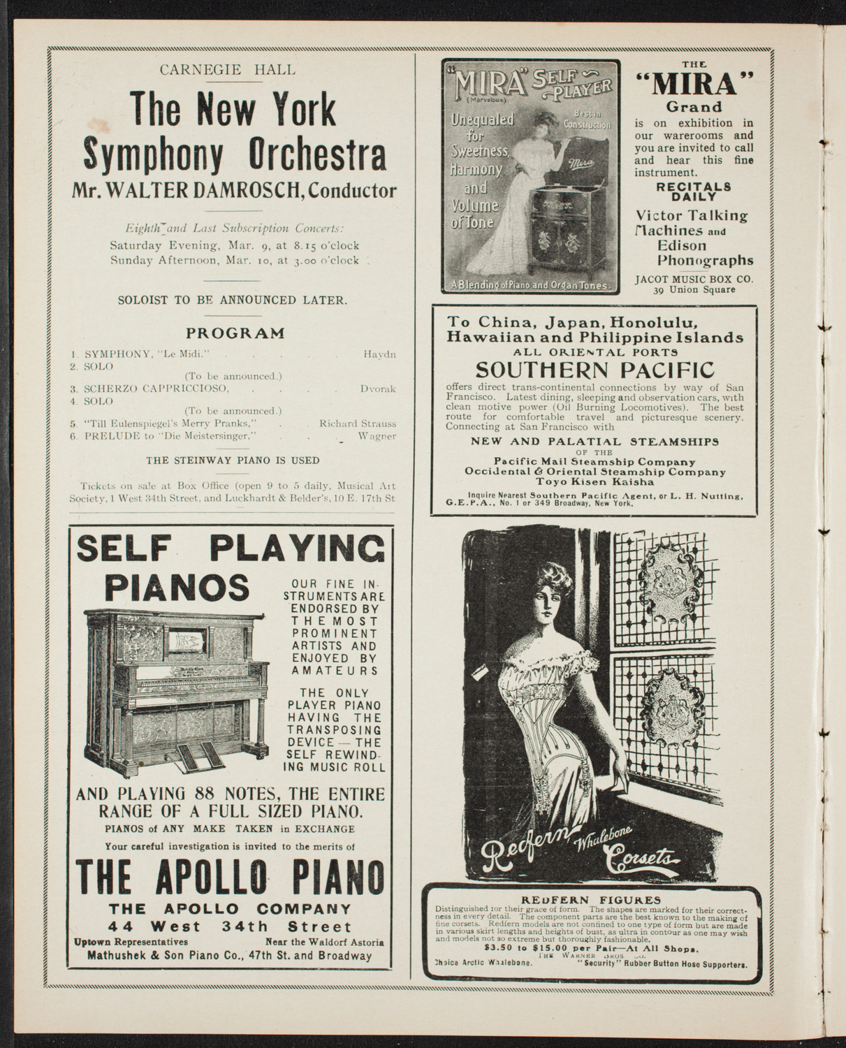 New York Symphony Orchestra, February 3, 1907, program page 2