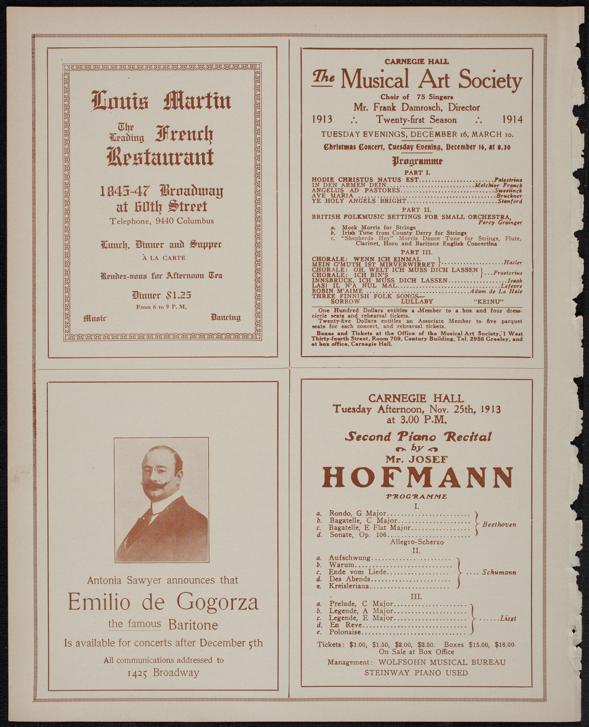 Elmendorf Lecture: Java, November 23, 1913, program page 8