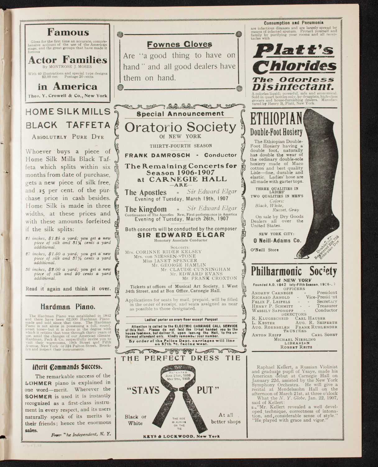 Elmendorf Lecture: Norway, March 7, 1907, program page 9