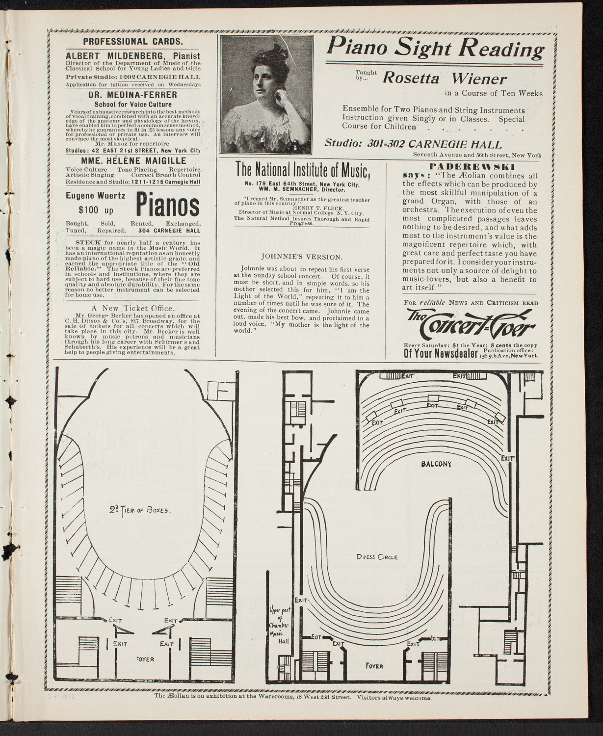 Leipzig Philharmonic Orchestra, March 1, 1901, program page 3