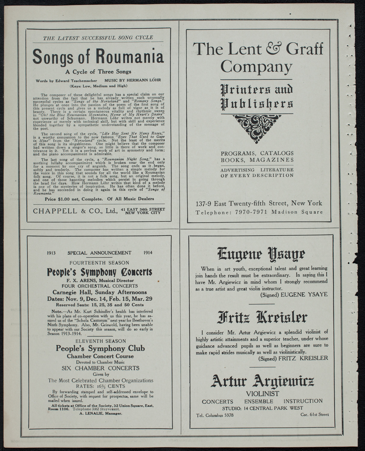 Graduation: New York College of Dentistry, June 9, 1913, program page 10