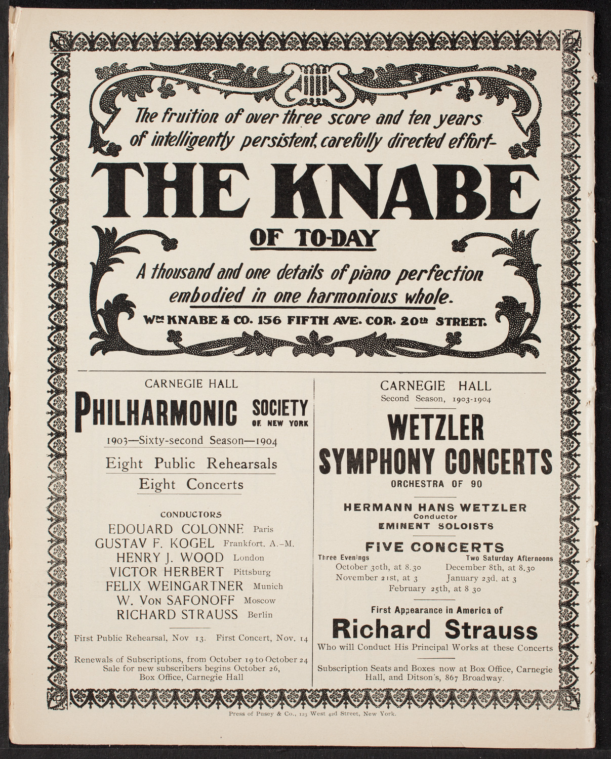 Metropolitan Street Railway Association Vaudeville Program, October 3, 1903, program page 12